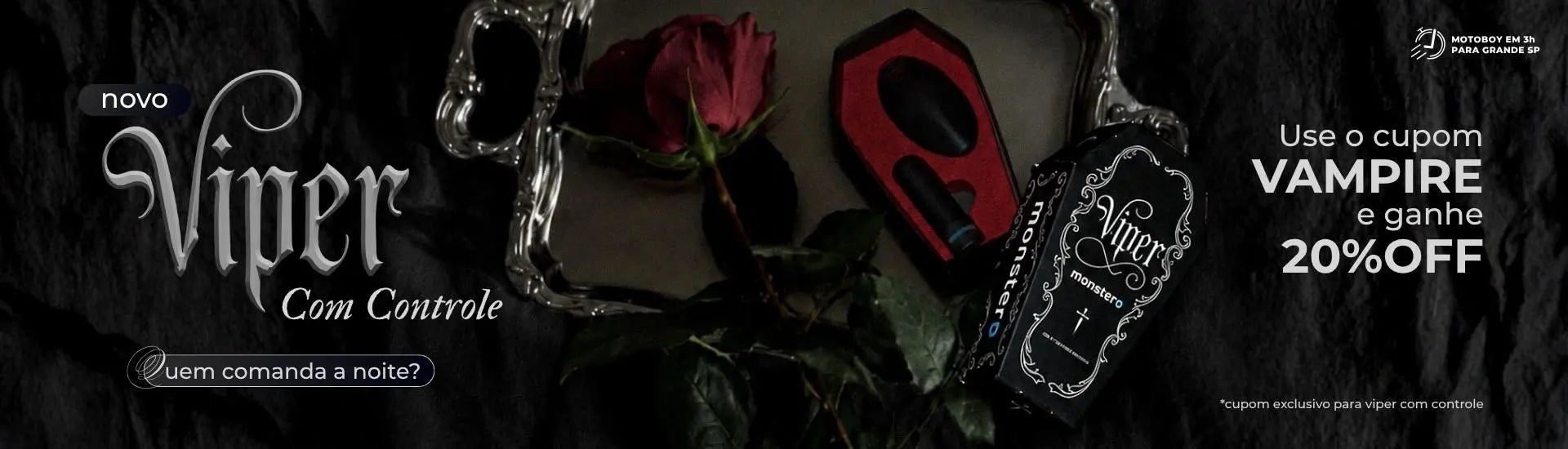 Banner Dia dos namorados Vibrador com controle Bullet Viper MonsterD