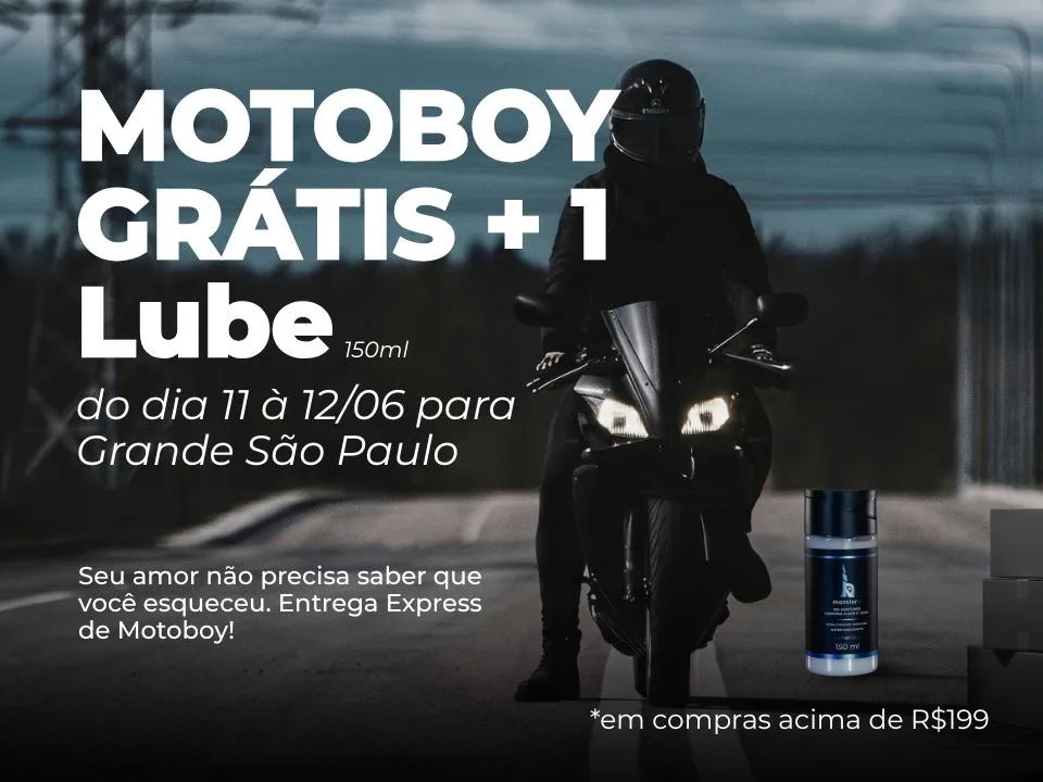 Banner motoboy grátis nos dias 11 e 12 de junho de 2026