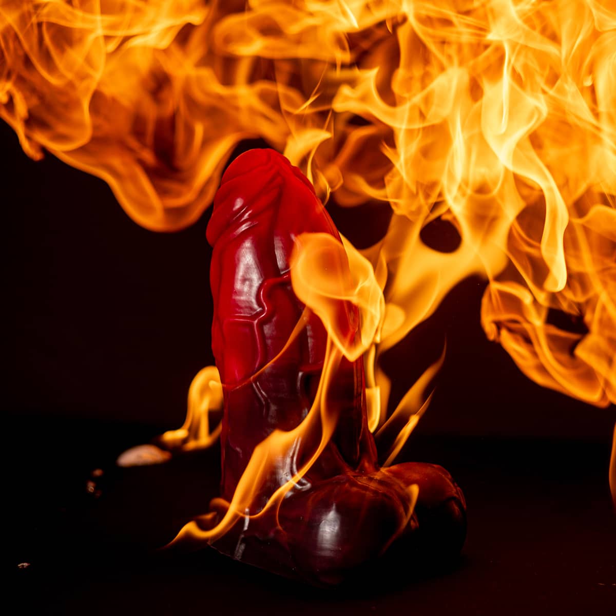 Bane Monster D dildo grosso com textura real e bolas para apoio