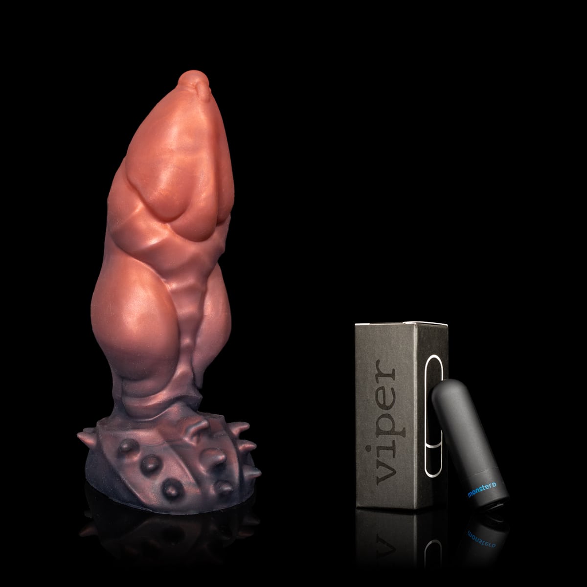 Vibrador Grosso Diavolo da Monster D com espinhos macios e volume extremo
