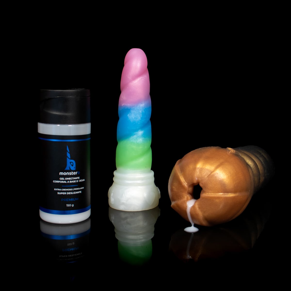 Textura interna realista do masturbador masculino Aurum da Monster D com toque firme e prazeroso