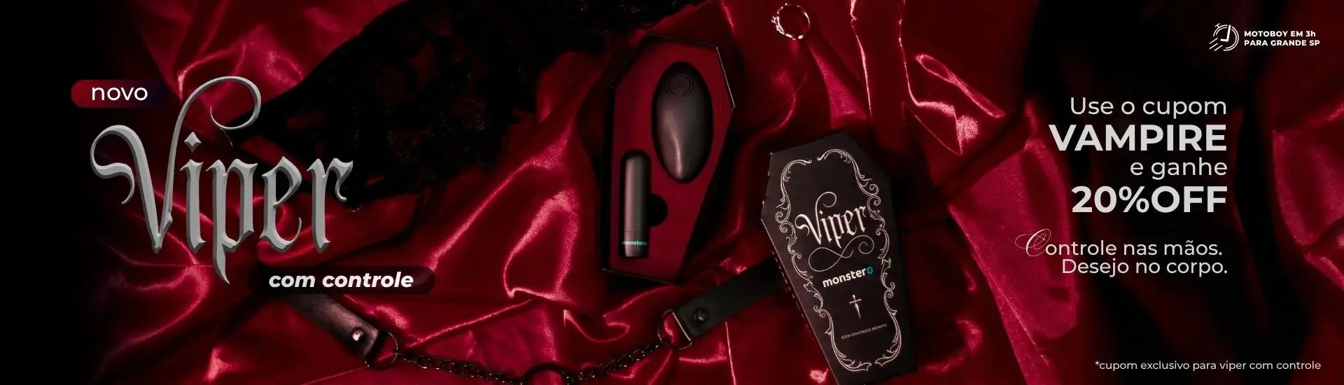 BANNER DESKTOP Vibrador com controle bullet viper